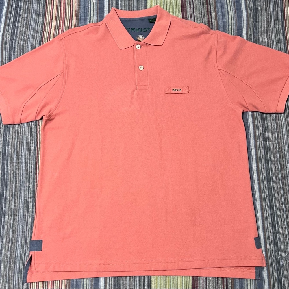 Orvis Men's Coral Polo Shirt